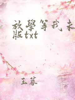 放学等我未删减版txt