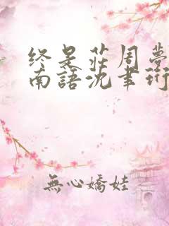 终是庄周梦了蝶南语沈聿珩结局