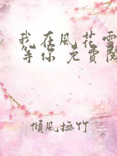 我在风花雪月里等你 免费阅读