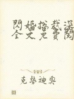 闪婚总裁深深爱全文免费阅读