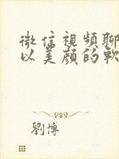 微信视频聊天可以美颜的软件