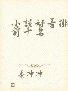 小说好看排行榜前十名