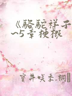 《骆驼祥子》1~5章梗概