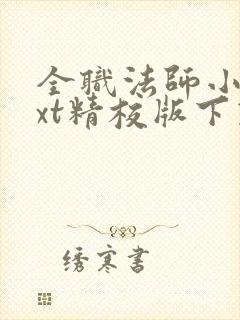 全职法师小说txt精校版下载