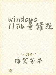 windows11批量修改文件后缀