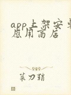 app上架安卓应用商店