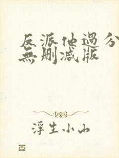 反派他过分美丽无删减版