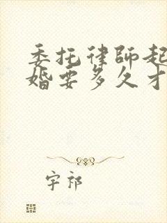 委托律师起诉离婚要多久才能开庭