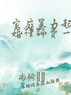 家庭暴力起诉离婚律师费一般多少钱