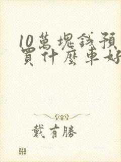 10万块钱预算买什么车好