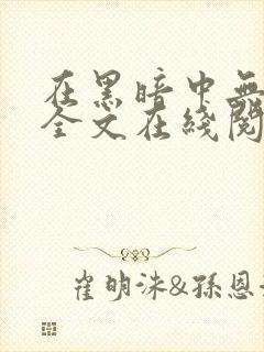 在黑暗中无删减全文在线阅读