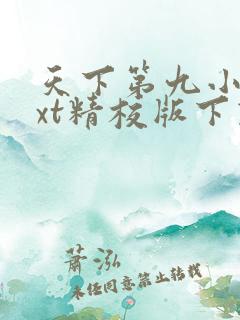 天下第九小说txt精校版下载