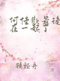 何佳欢最后和谁在一起了