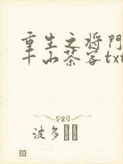 重生之将门毒后千山茶客txt下载