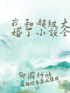 我和超级大佬隐婚了小说全文免费阅读