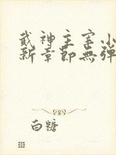 武神主宰小说最新章节无弹窗