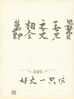 万相之王最新章节全文免费