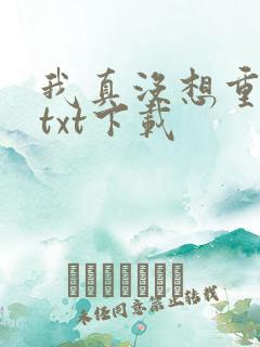 我真没想重生啊txt下载