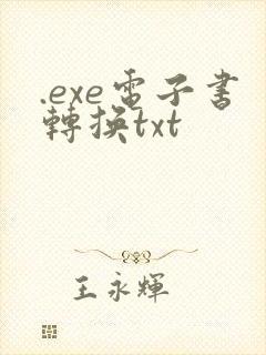 .exe电子书转换txt