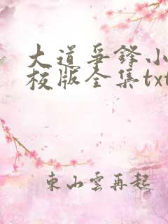 大道争锋小说精校版全集txt