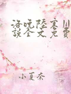 洛晚陆寒川的小说全文免费阅读