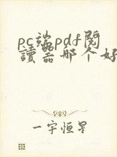 pc端pdf阅读器哪个好用