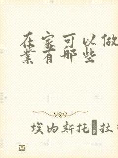 在家可以做的副业有哪些