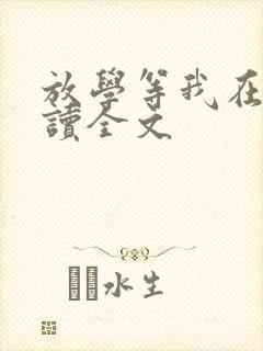 放学等我在线阅读全文