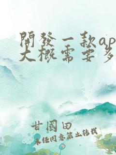 开发一款app大概需要多少钱