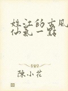 姓江的古风名字仙气一点