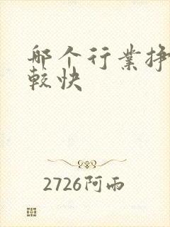 哪个行业挣钱比较快