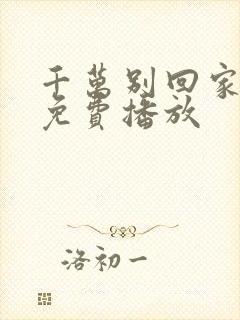 千万别回家电影免费播放