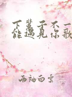 下辈子不一定还能遇见你歌词完整版