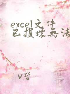 excel文件已损坏无法打开怎么修复