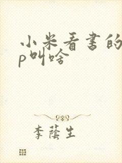 小米看书的app叫啥