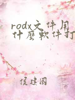rodx文件用什么软件打开