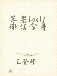 苹果ios11微信分身