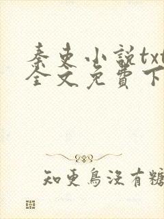 秦吏小说txt全文免费下载