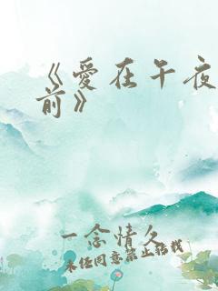 《爱在午夜降临前》