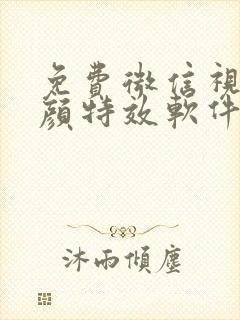 免费微信视频美颜特效软件