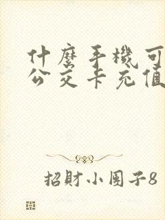 什么手机可以充公交卡充值