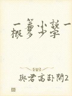 一篇小说一章大概多少字