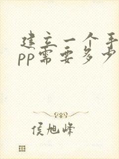 建立一个手机app需要多少钱