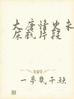 大唐情史未删减床戏片段