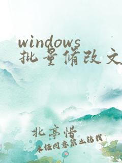 windows批量修改文件后缀名