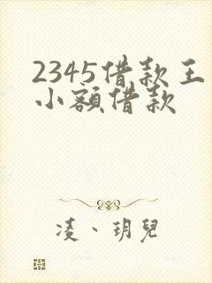 2345借款王小额借款