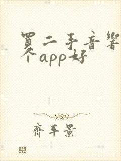 买二手音响去哪个app好