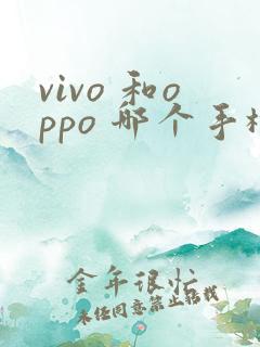 vivo 和oppo 哪个手机好