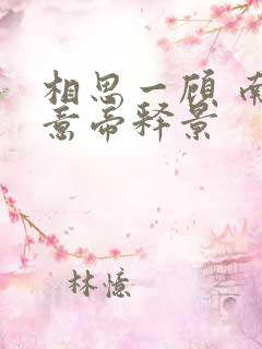 相思一顾 南知意帝释景