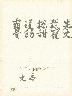 霸道总裁先婚后爱的甜宠文小说